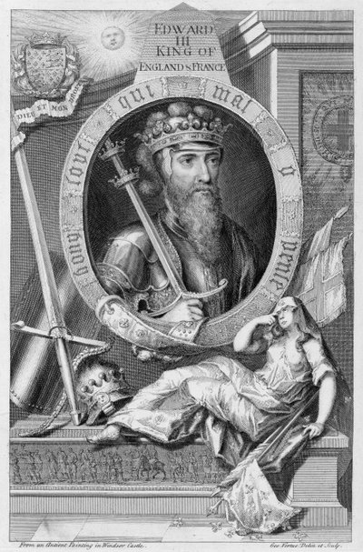 Edward III, King of England from 1327, after a Painting in Windsor Castle, Engraved by the Artist by George Vertue
